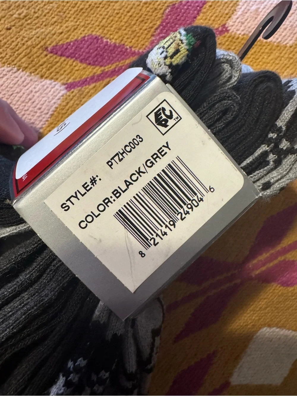 Perry Ellis Portfolio Gray & Black Fair Isle Socks 5 pack